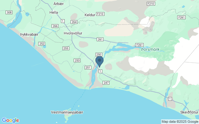 Kaart met locatie Seljalandsfoss